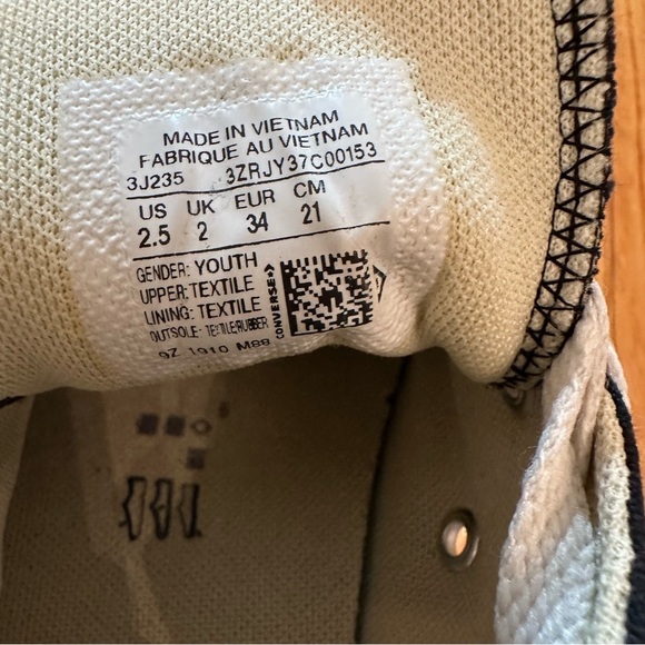 Converse Chuck Taylor All Star Low-Top Sneaker - Little Kid - Black Sz 2.5 - Picture 12 of 12